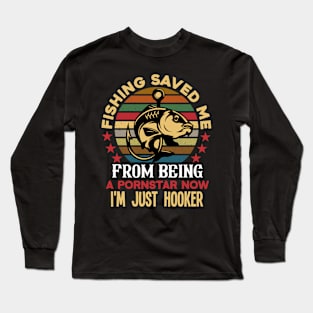 Fishing Saved Me - Retro Long Sleeve T-Shirt